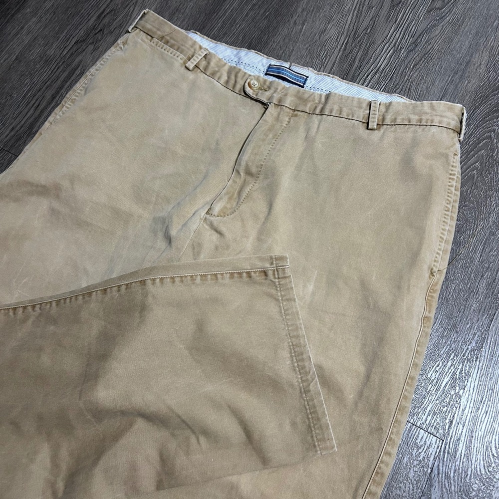 Peter Millar Raleigh Washed Twill Flat‎ Front Pants 38X28 Chino Golf Tan